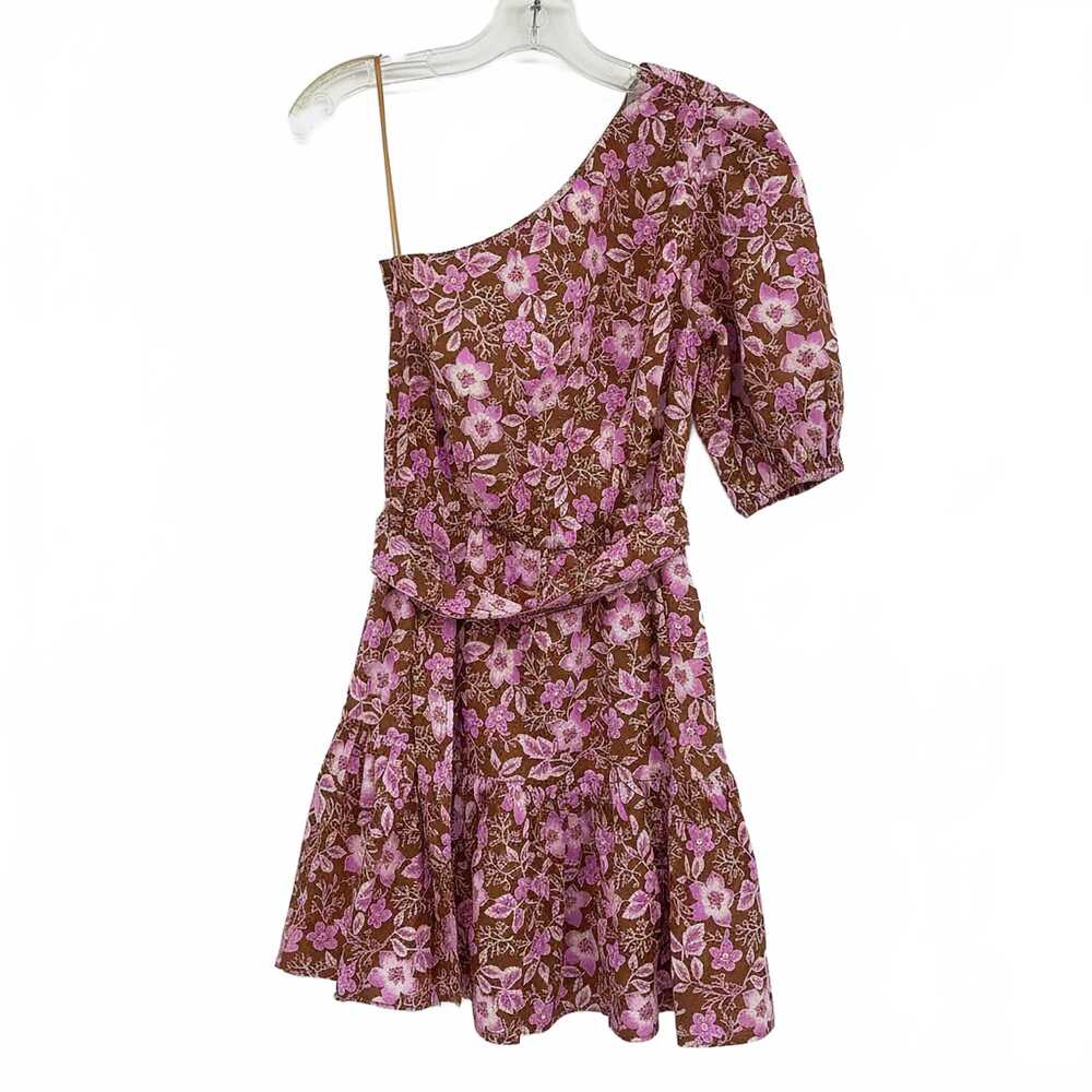 Jason Wu One-Shoulder Mini Dress | Cotton Blend Floral, S